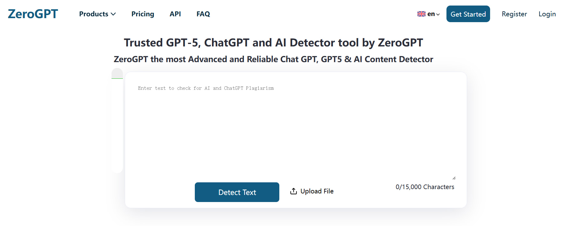 ZeroGPT is an  “AI Detection + Writing Assistant” tool