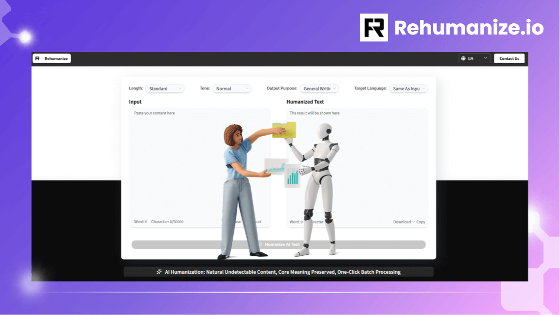 Rehumanize's AI Humanizer Feature