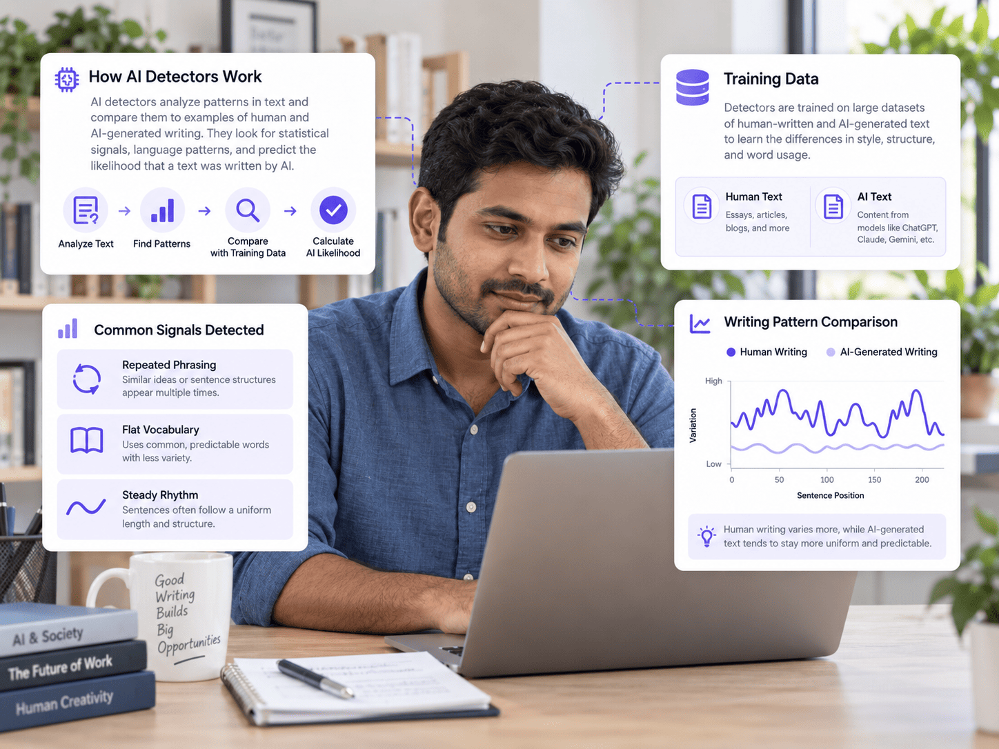How do AI detectors work?